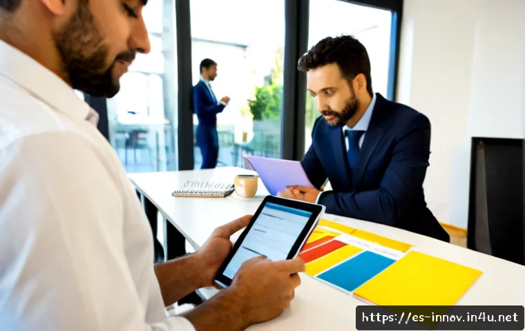 혁신경영컨설턴트로서의 전문성 개발 - Photorealistic Spanish-speaking innovation management consultant in a bright modern office in Madrid...